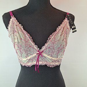 NWT Heidi Klum Natural French Lace Bra Size L